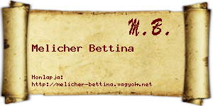 Melicher Bettina névjegykártya